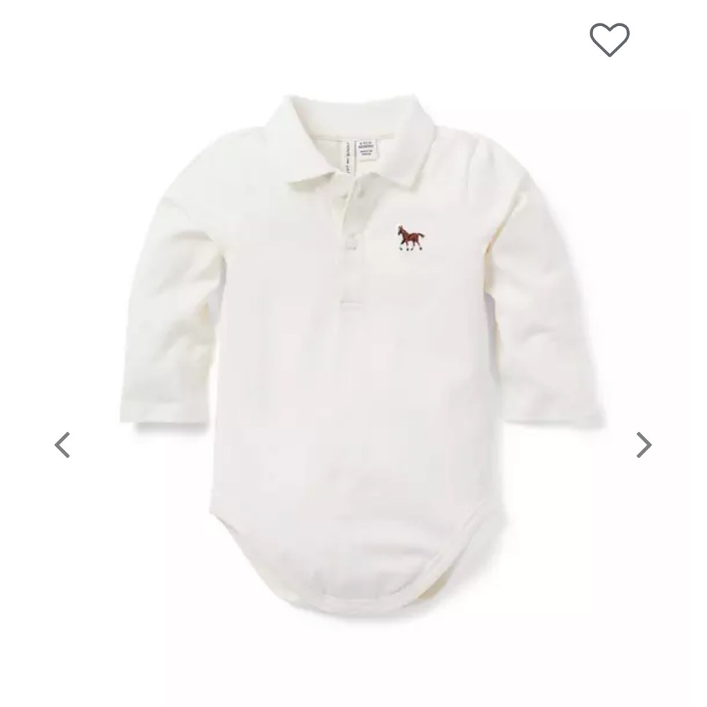 Janie and Jack Baby Horse Polo Bodysuit size 6-12 months